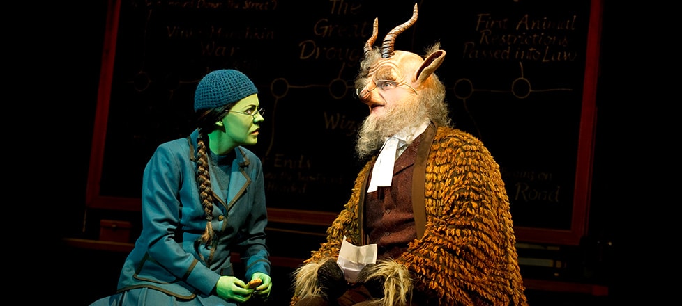 Elphaba Talking to Doctor Dillamond in His Classroom